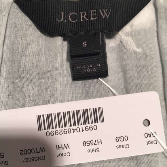 J. Crew white floral popover size S NWT - Picture 7 of 9